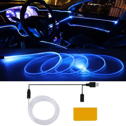 Car Dashboard Multicolor Neon Lights Strip With USB