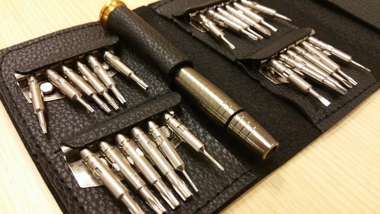 25 in 1 Precision Screwdriver Set With Leather Case